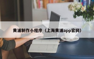 潍坊黄浦制作小程序（上海黄浦app官网）