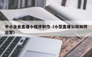 潍坊中小企业直播小程序制作（小型直播公司如何运营）